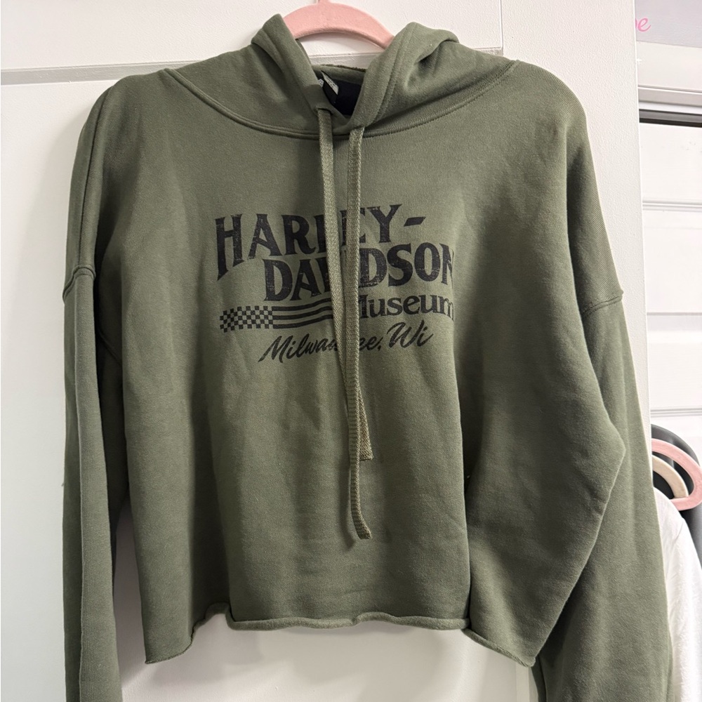 Women’s Harley Davidson cropped hoodie